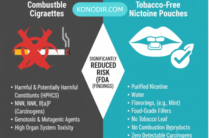 nicotine pouches vs smoking safety